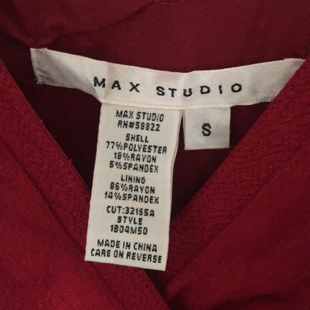 Max Studio Ruffled Tiered Red Dress - Picture 3 of 4